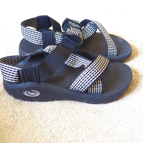 Women's Black and White Chaco Sandals - Picture 2 of 6